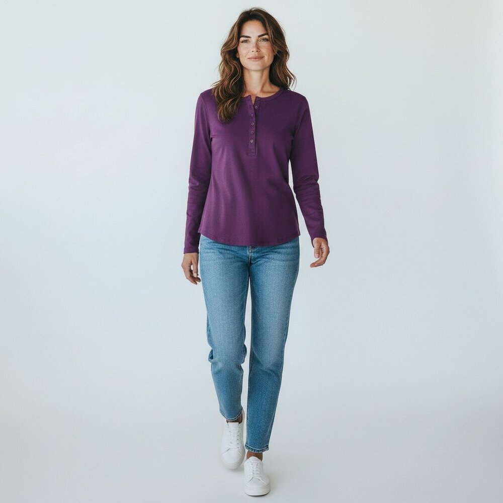 DULUTH TRADING‎ CO Henley Top Medium